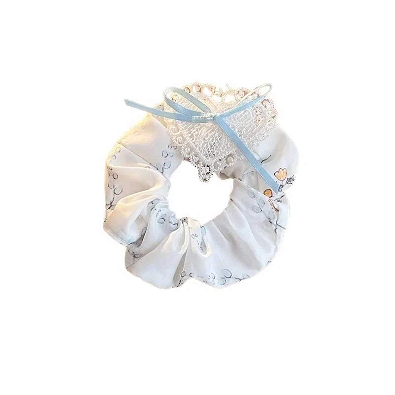 水中玉 蝴蝶结大肠发圈可爱甜美高弹力扎头皮筋高级感夏日发绳头饰 布艺 头绳 女款
