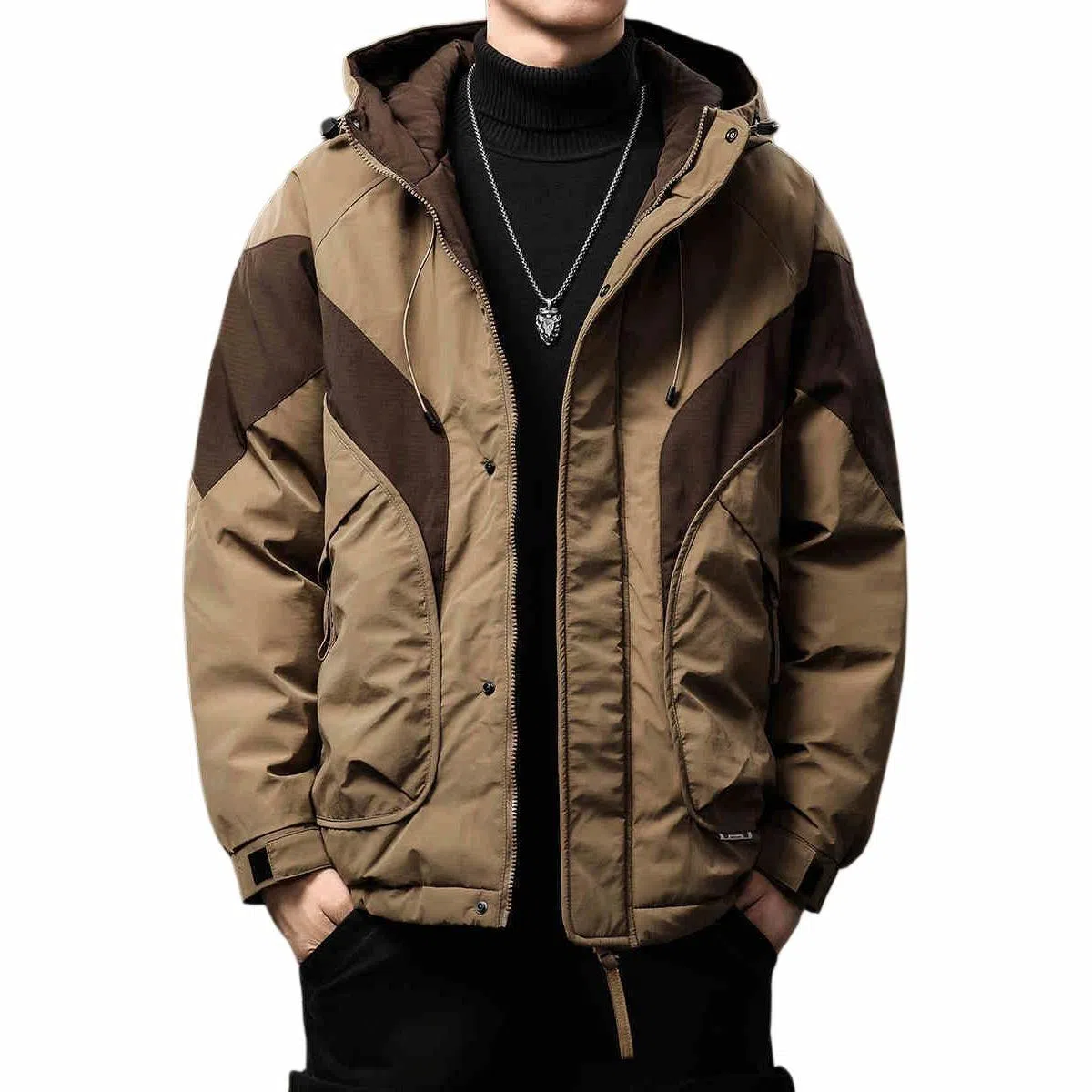 贵色 连帽宽松落肩袖棉服 男款