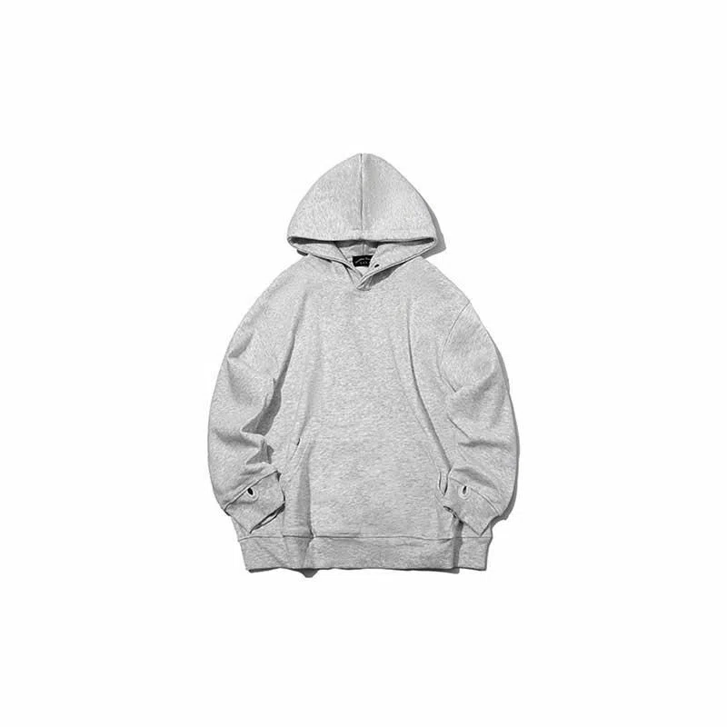 我是大卫 连帽纯色基础款慵懒风套头宽松休闲口袋卫衣 男女同款