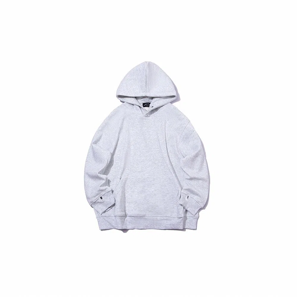 我是大卫 连帽纯色基础款慵懒风套头宽松休闲口袋卫衣 男女同款