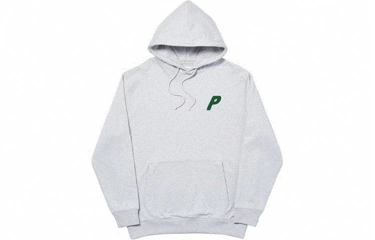 PALACE Tri-Chenille Hood Grey Marl Logo