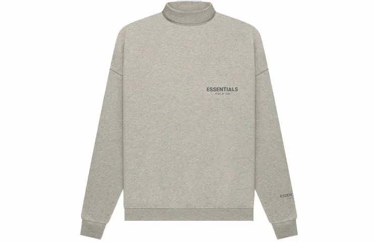 Fear of God Essentials Pullover Mockneck Dark Heather Oatmeal