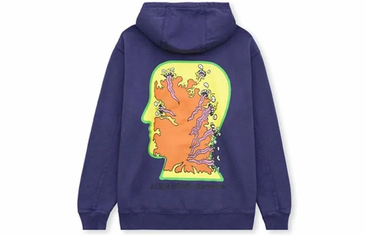 Brain Dead Tongue Demon Hoodie Navy