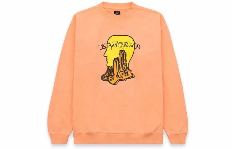 Brain Dead FW21 Mount Slime Crewneck - Peach