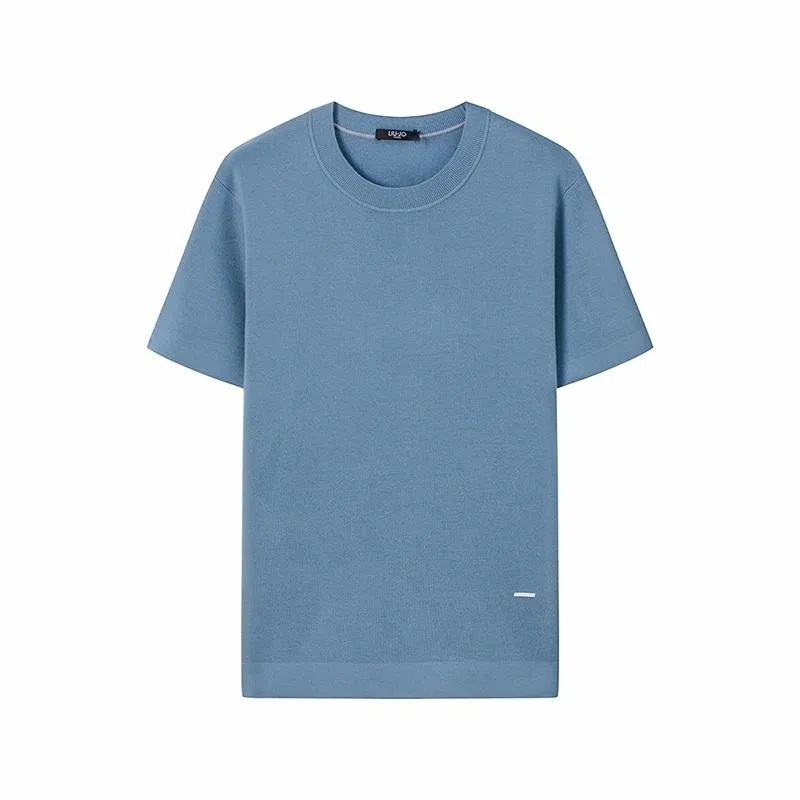 LIU·JO UOMO Crew Neck Knit T-Shirt Light Blue
