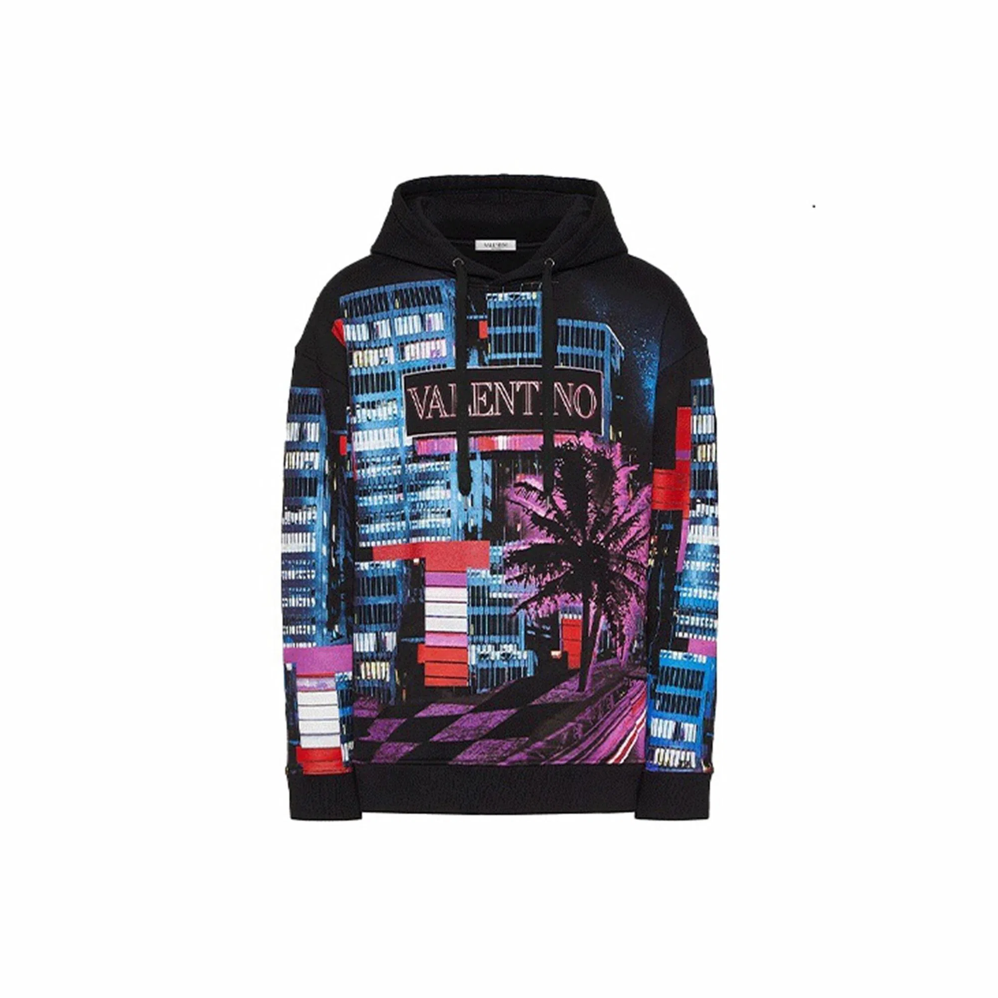 Valentino SS22 Electric City Hoodie Black