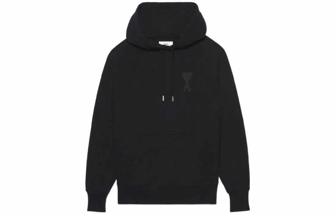 AMI Paris Ami De Coeur Hoodie Black