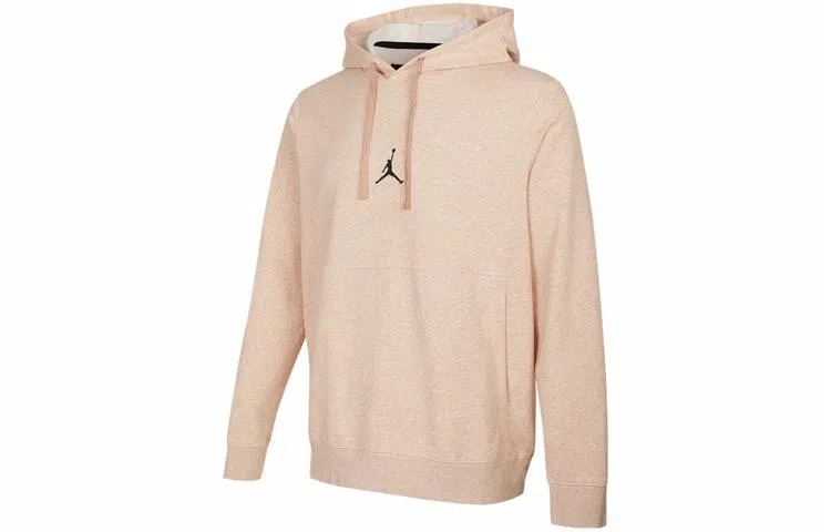 Jordan Logo Knit Hoodie Pink Grey
