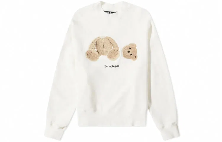 Palm Angels Decapitated Bear Crewneck White