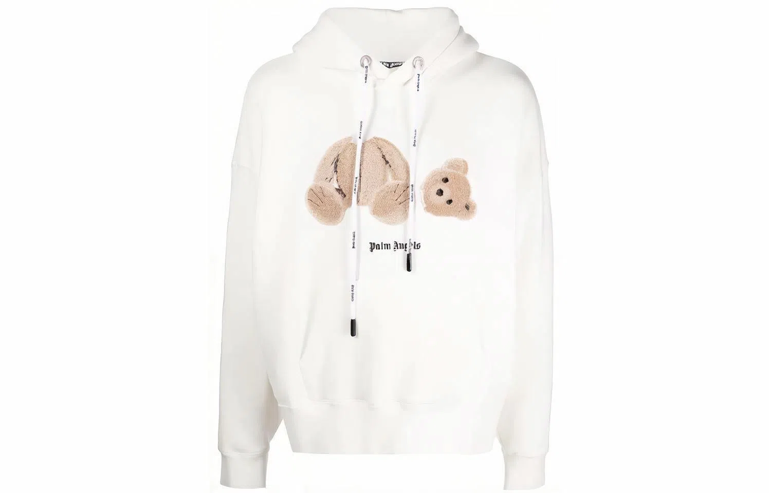 Palm Angels Bear Print Hoodie White