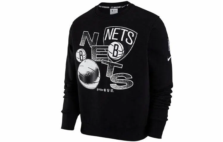Nike NBA Courtside Brooklyn Nets Crew Sweatshirt Black