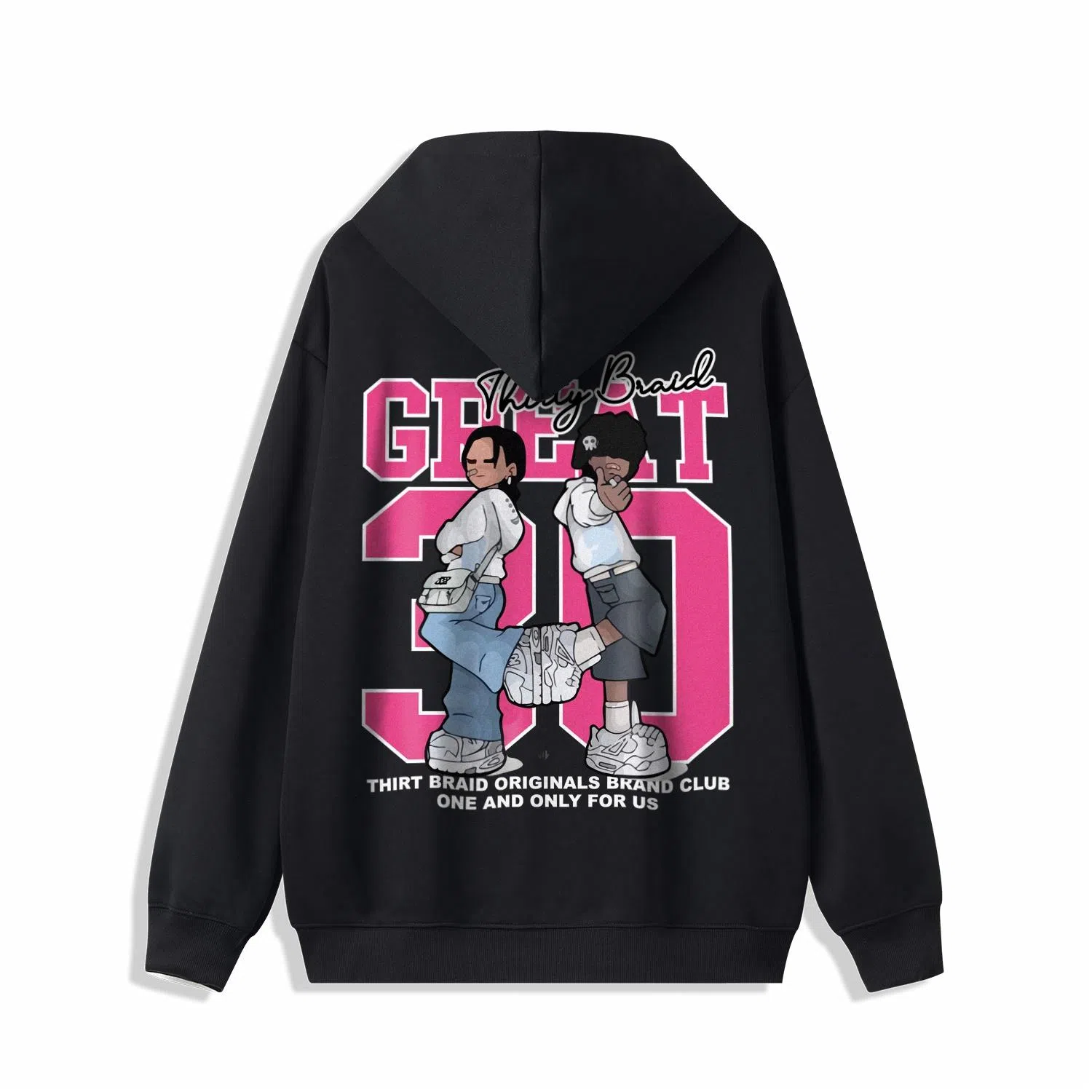 30BRAID Logo Print Hoodie