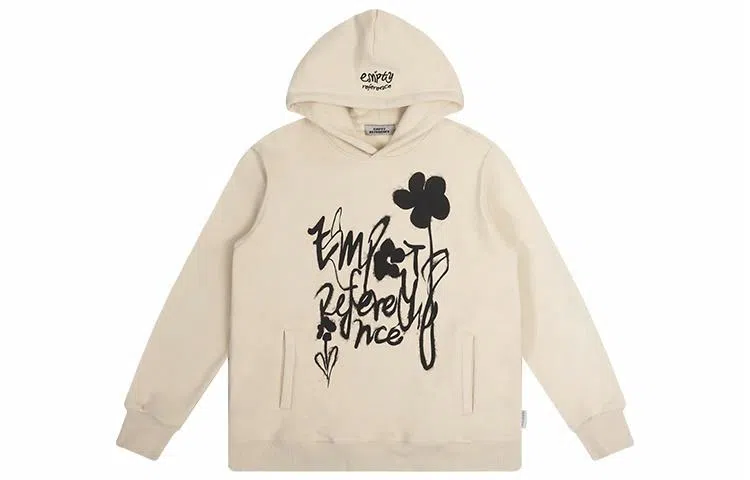 EMPTY REFERENCE Ink Flower Hoodie Cream