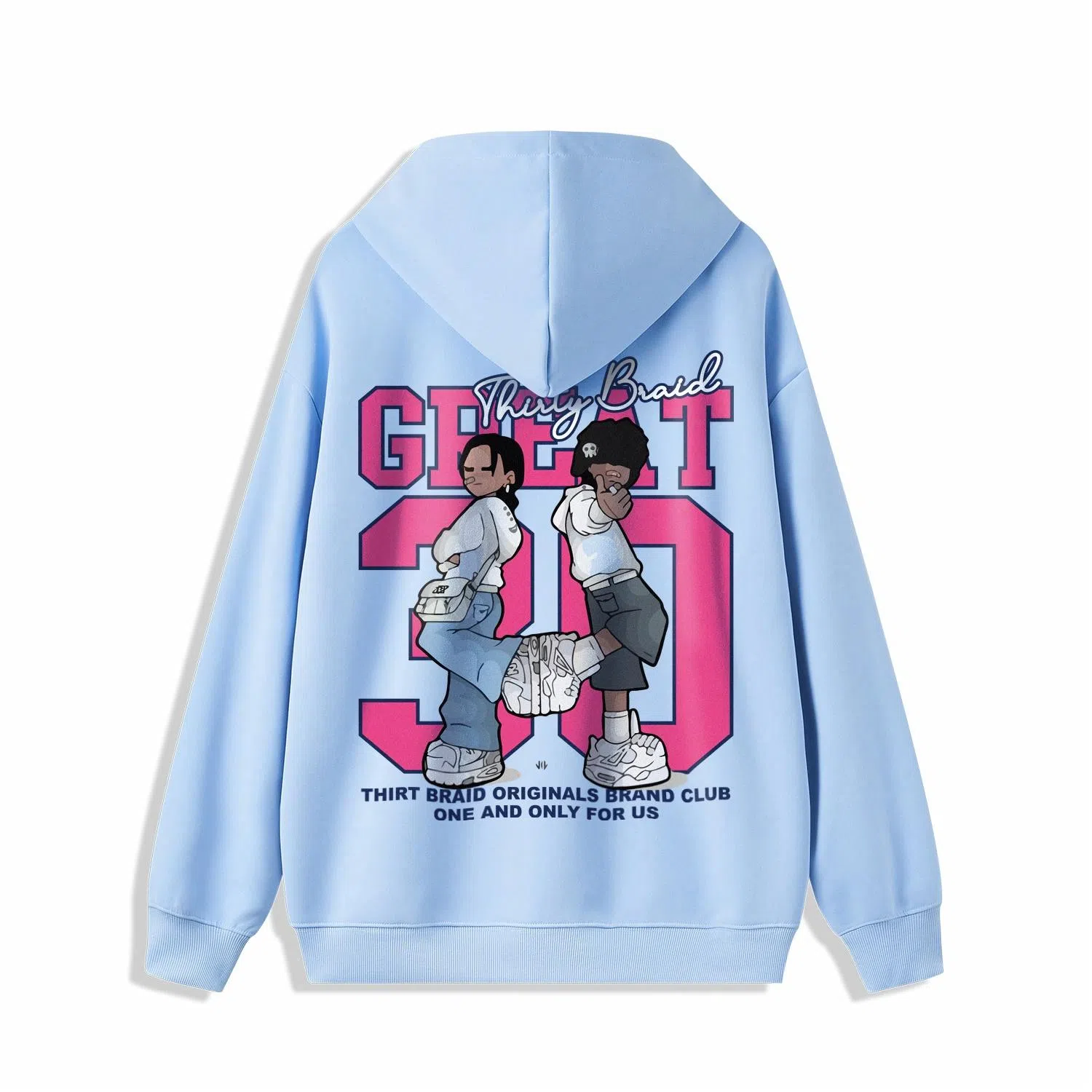 30BRAID Logo Print Hoodie