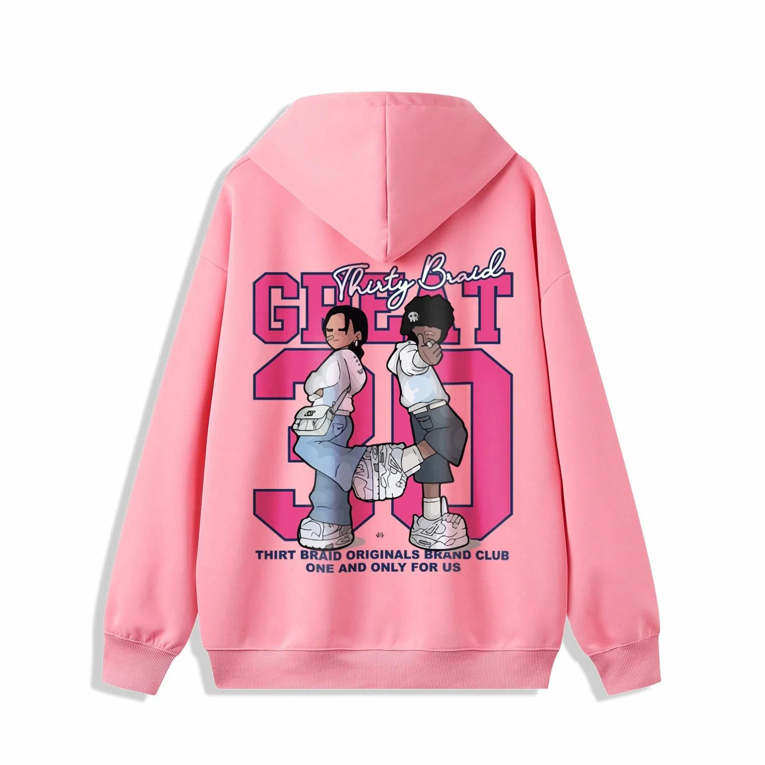 30BRAID Logo Print Hoodie