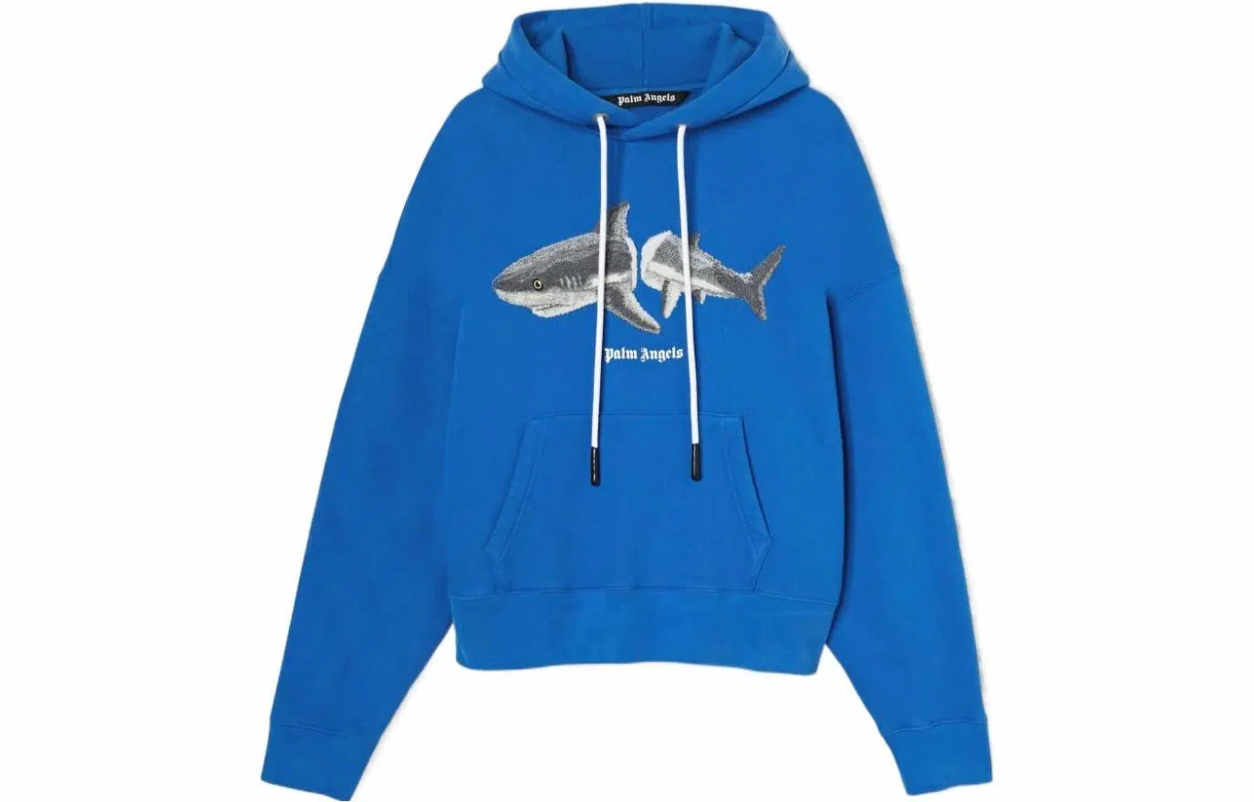 Palm Angels SS22 Shark Print Hoodie Blue