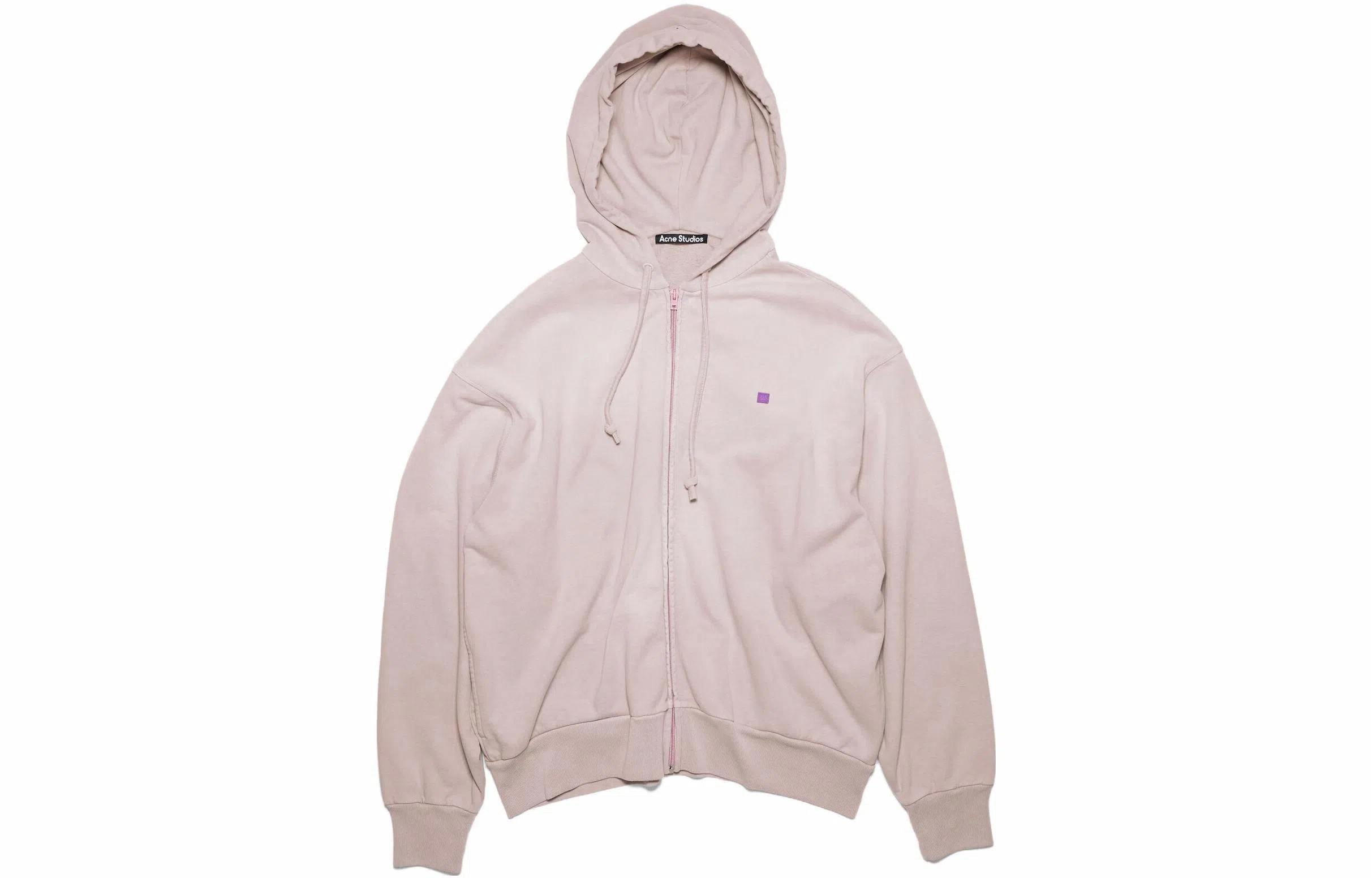 Acne Studios Face Hoodie Grey Pink
