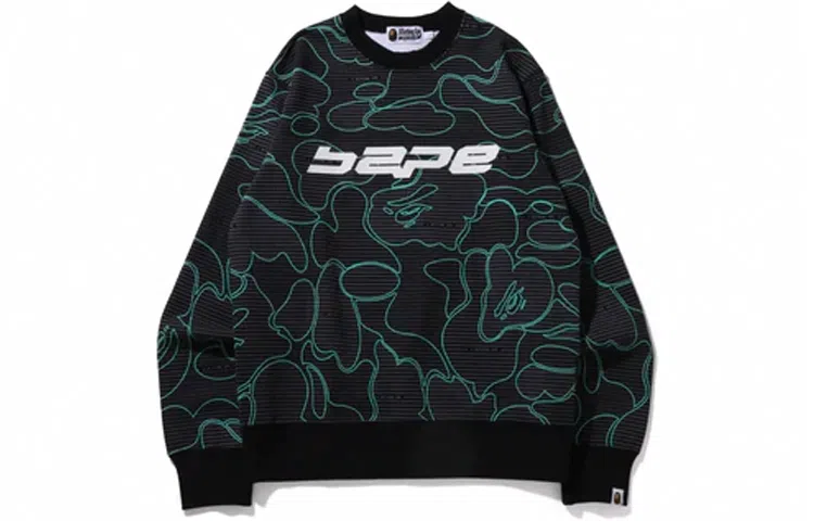 BAPE Text Code Camo Crewneck