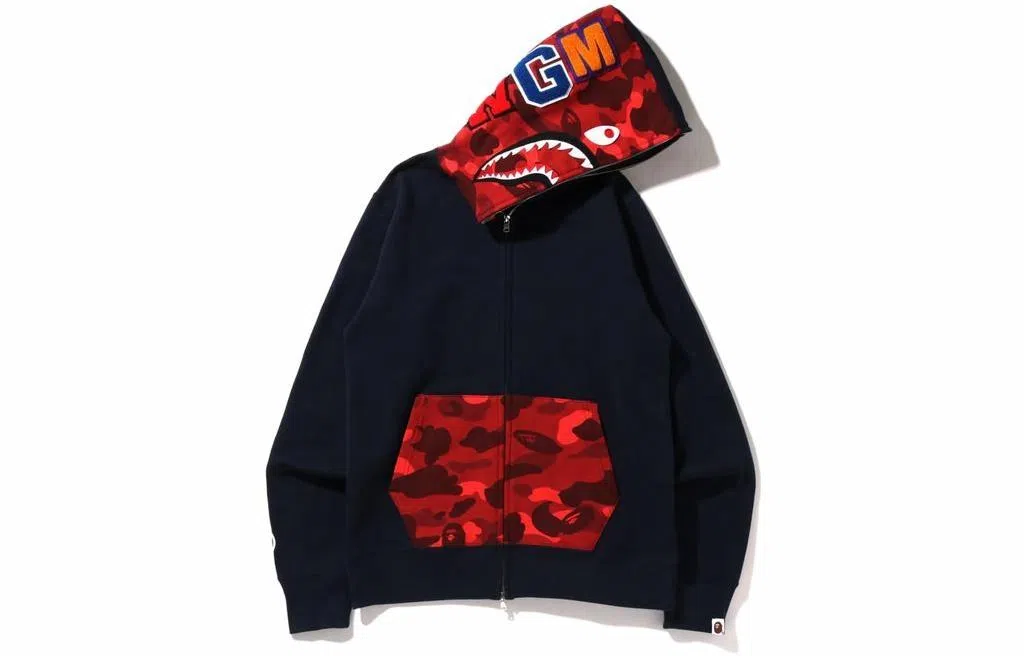 A BATHING APE Shark Full Zip Hoodie Color Camo SS22