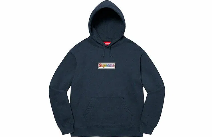 Supreme SS22 Week 1 Bling Box Logo Hooded Sweatshirt Logo