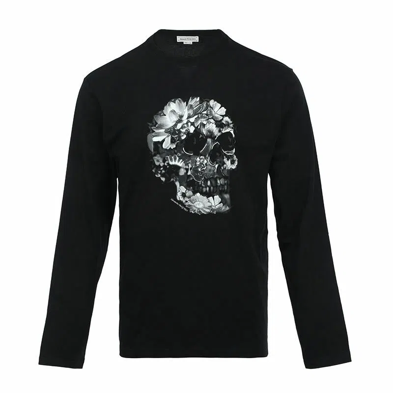 Alexander McQueen Skull Print Long Sleeve T-Shirt
