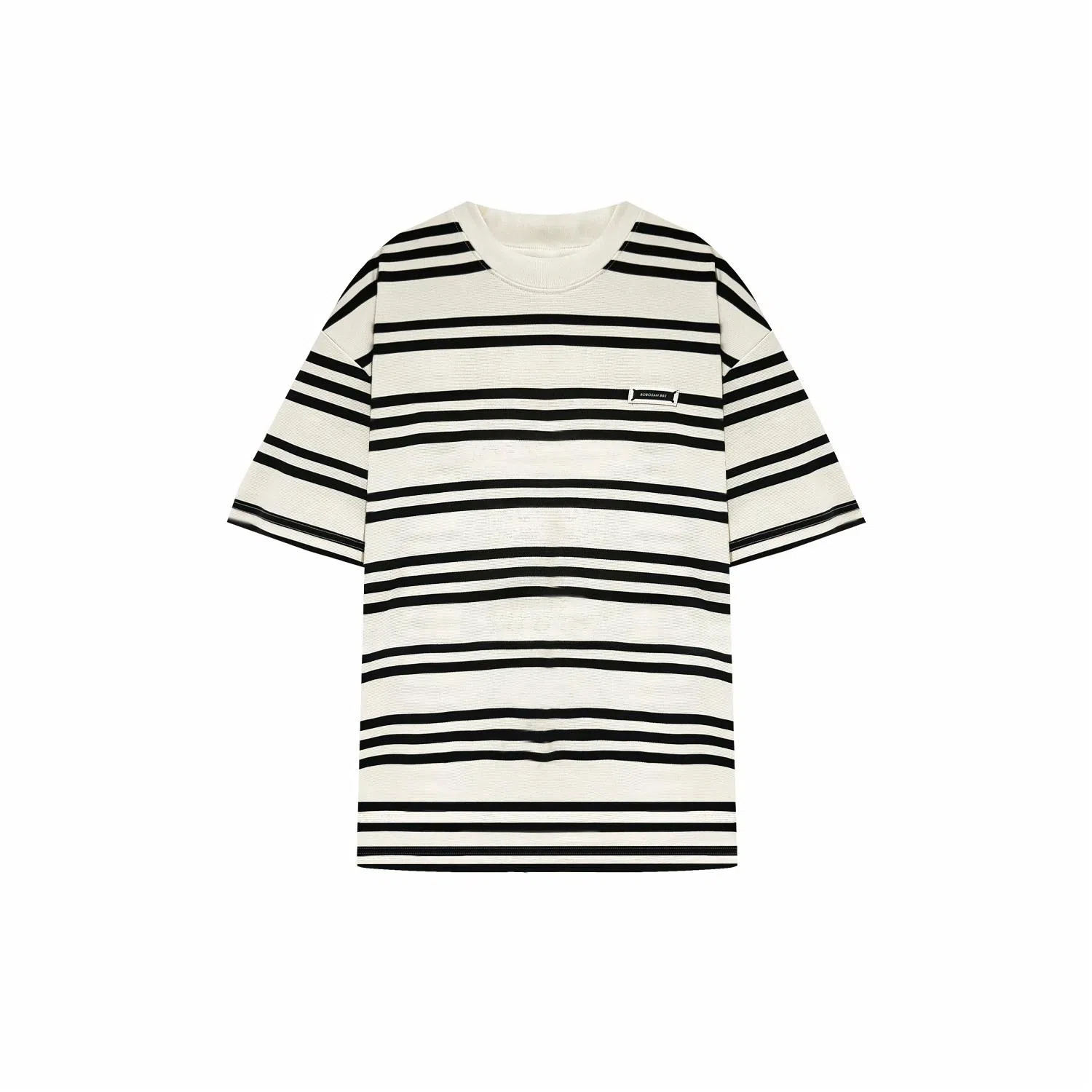 WILD LEADER Retro Crewneck T-Shirt Beige