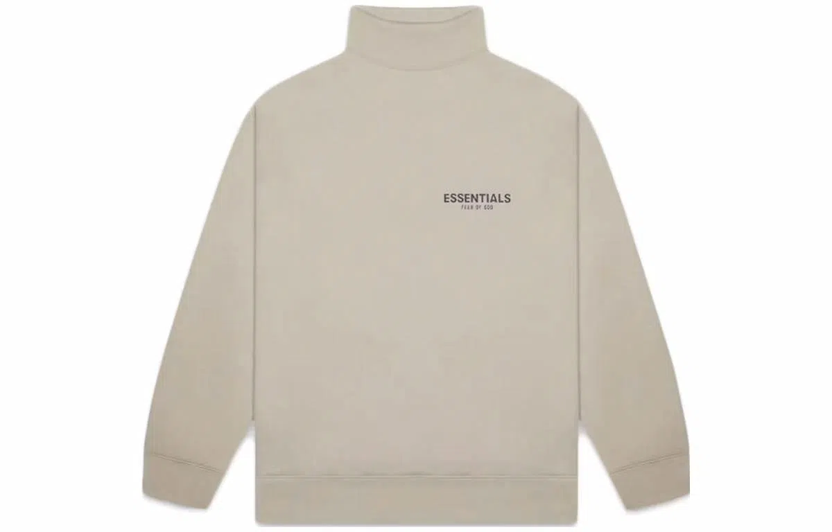 Fear of God Essentials Sage Mock Neck Sweatshirt Olive