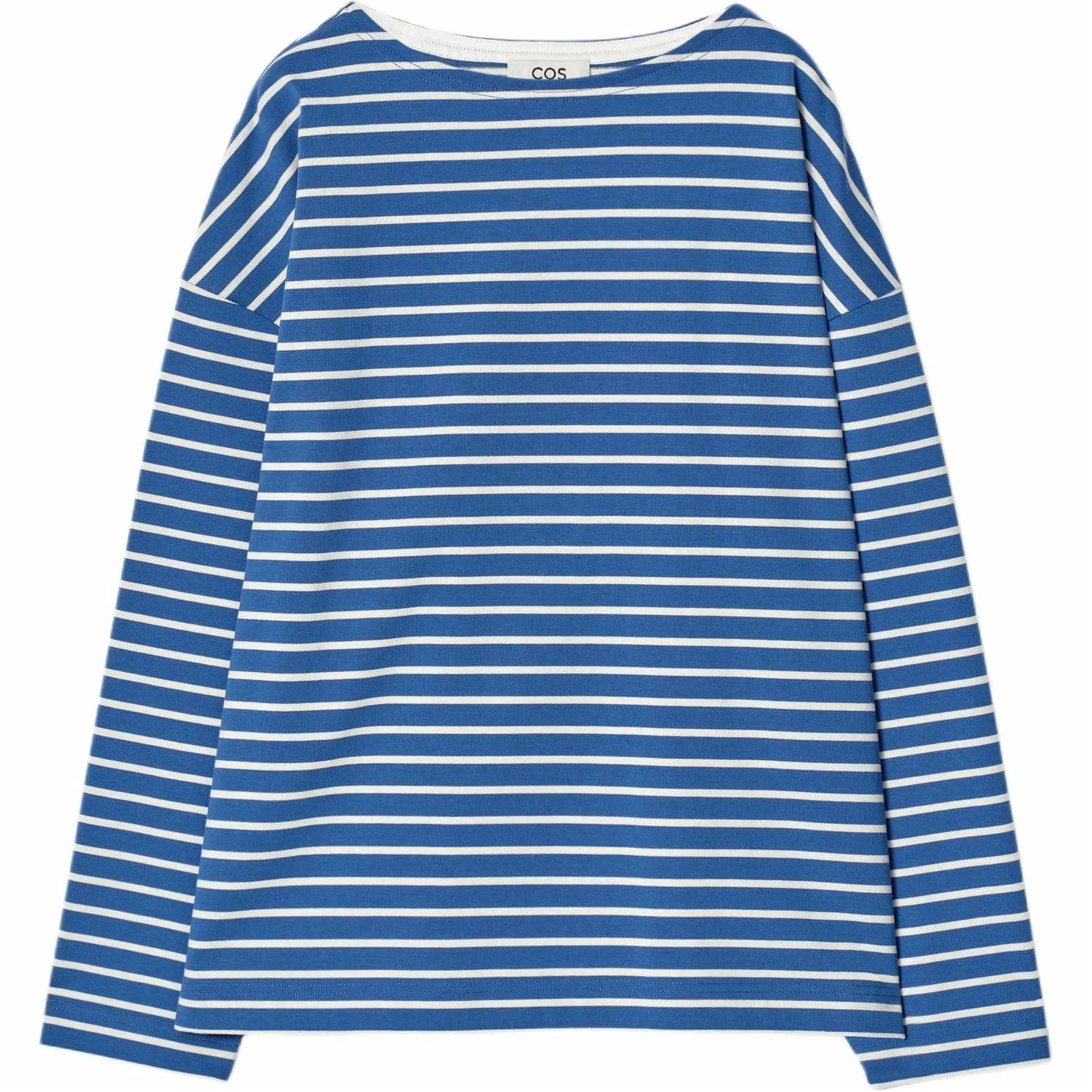 COS Striped Boatneck Long Sleeve Tee