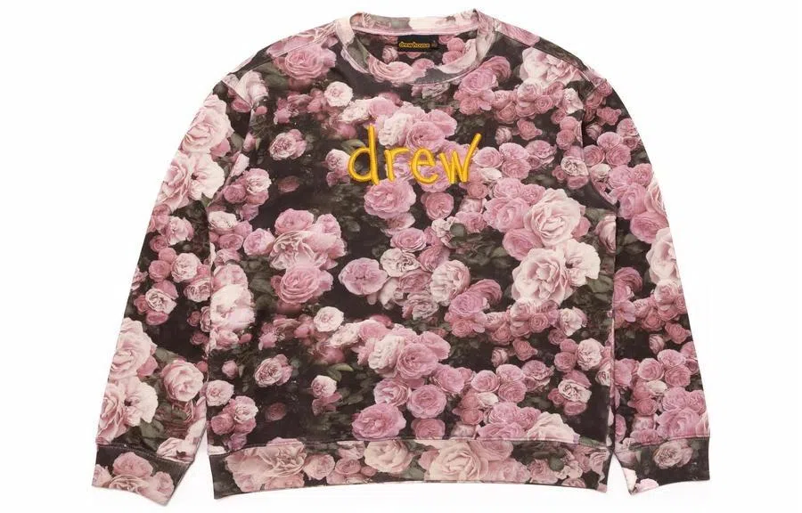 Drew House logo scribble crewneck roses