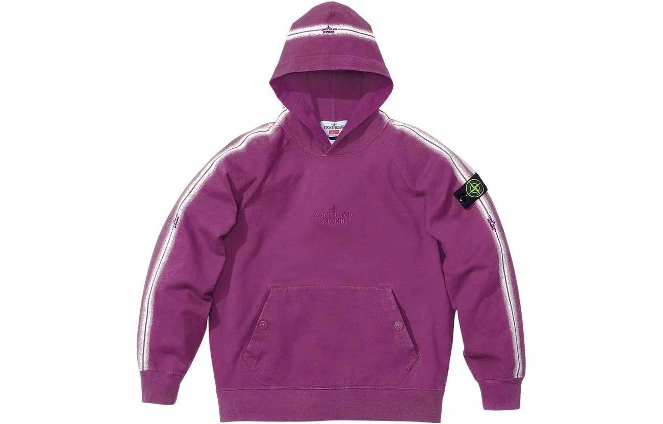 Supreme x Stone Island Stripe Hooded Sweatshirt