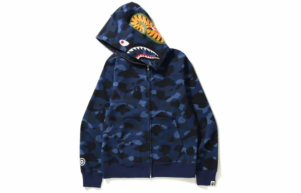 A BATHING APE Color Camo Shark Full Zip Hoodie