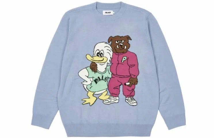 PALACE Dog And Duck Knit Blue