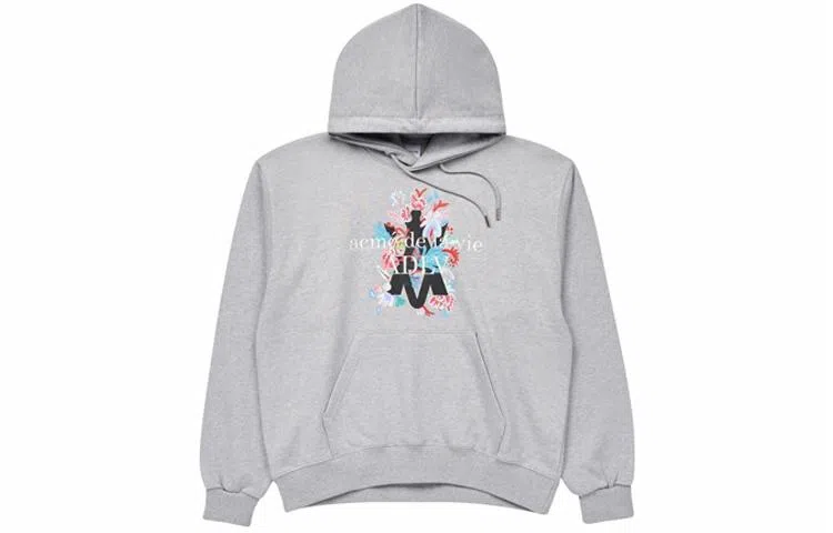 acme de la vieADLV SS22 A Logo Emblem Flower Essential Hoodie Melange Logo