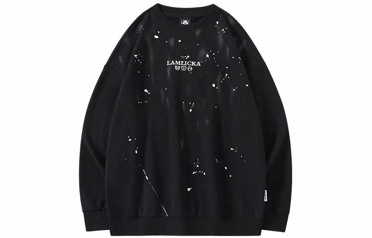 LAMLICKA Logo Print Sweatshirt Black