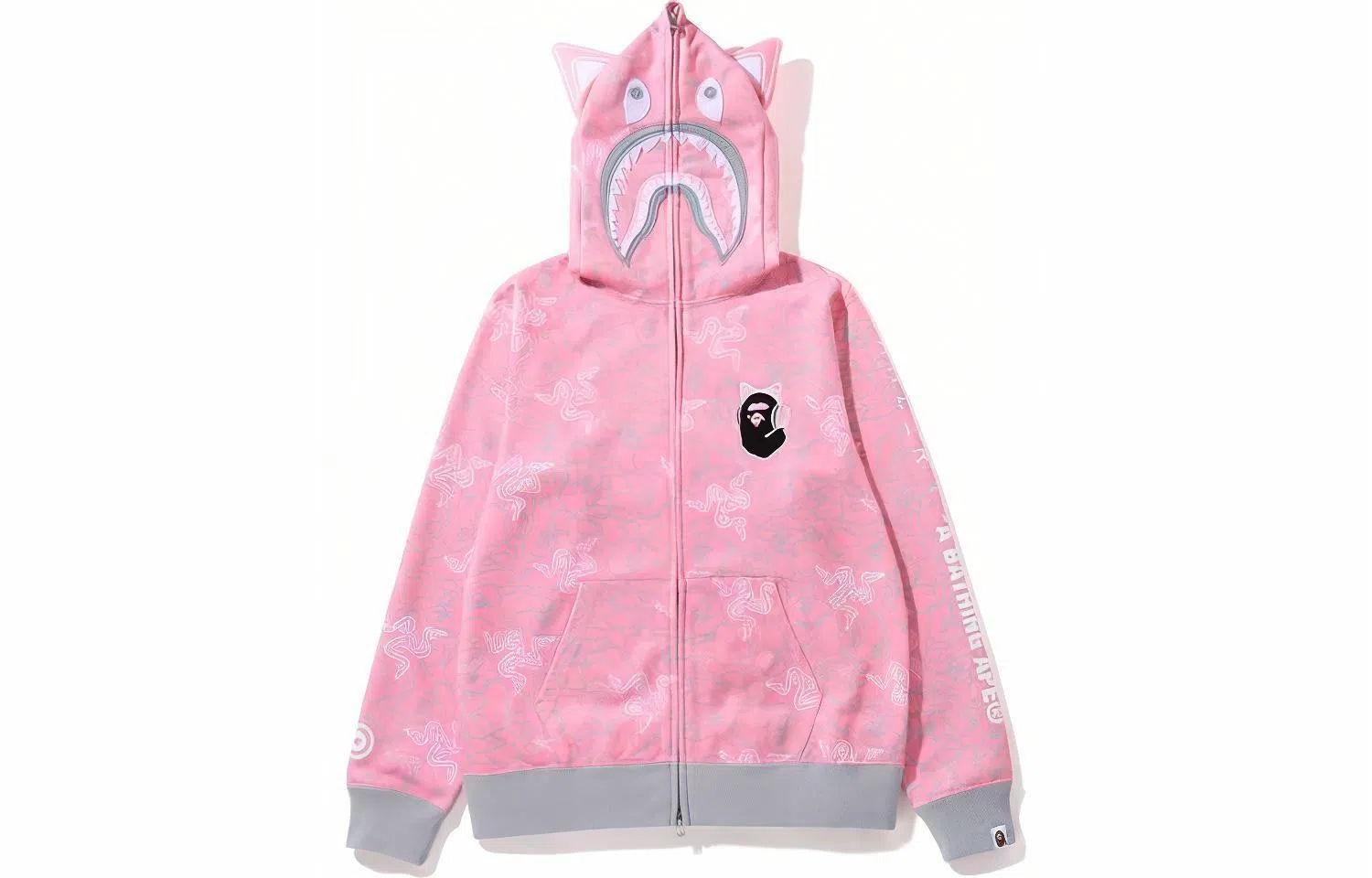 BAPE x Razer Shark Hoodie Pink