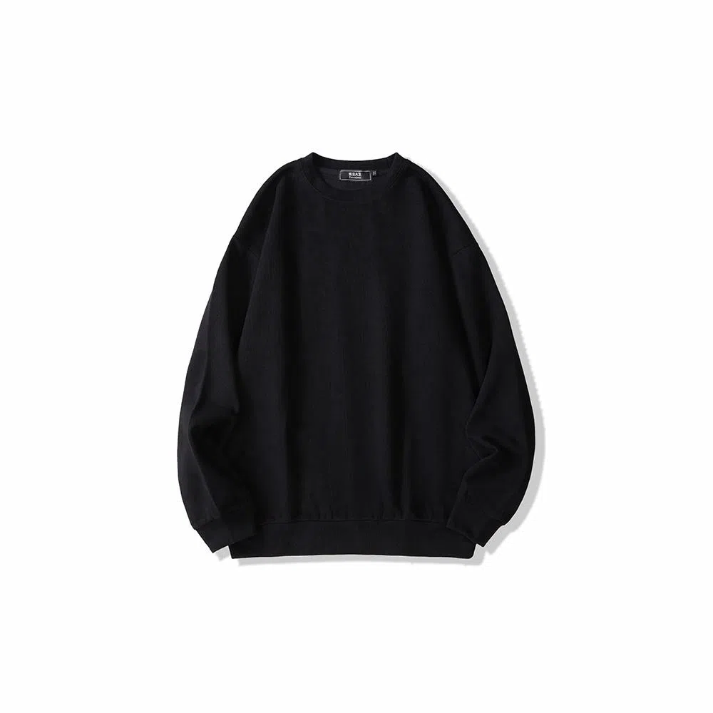 我是大卫 纯色基础款圆领套头简约宽松打底休闲卫衣 男女同款