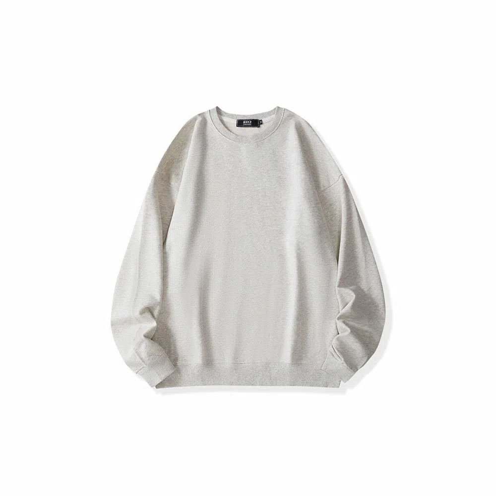 我是大卫 基础款纯色简约休闲打底时尚舒适圆领卫衣 男女同款