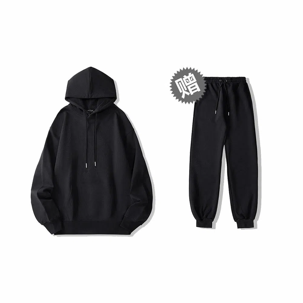 我是大卫 重磅基础款运动风休闲百搭慵懒宽松连帽卫衣 男女同款