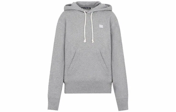 Acne Studios Face Patch Hoodie Gray