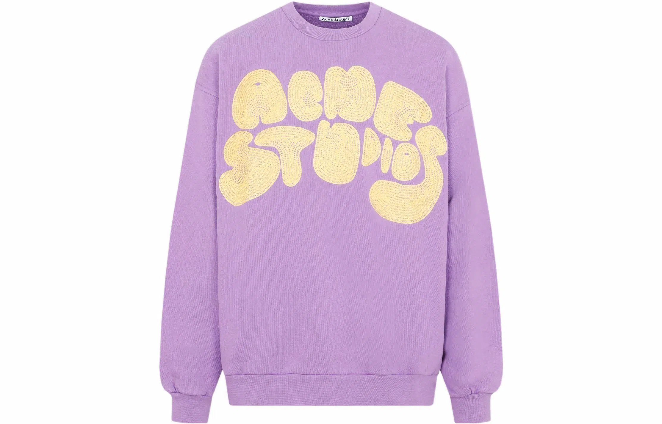 Acne Studios FW22 Logo Embroidered Crewneck Sweatshirt Purple