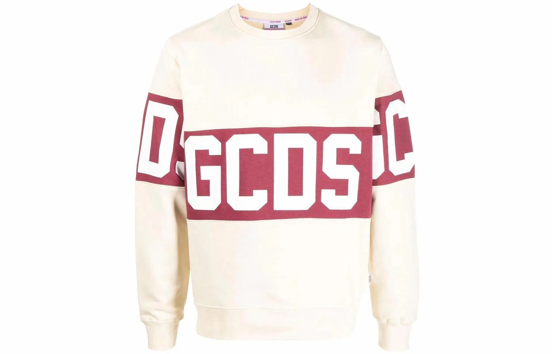 GCDS Large Logo Crewneck Beige