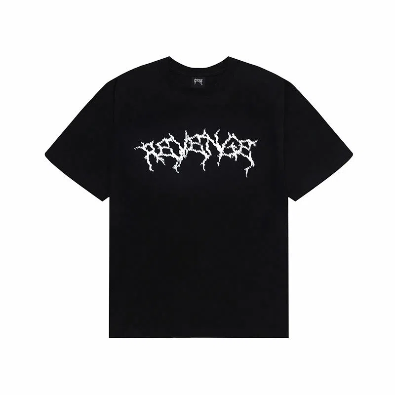 Revenge Logo Print T-Shirt Black