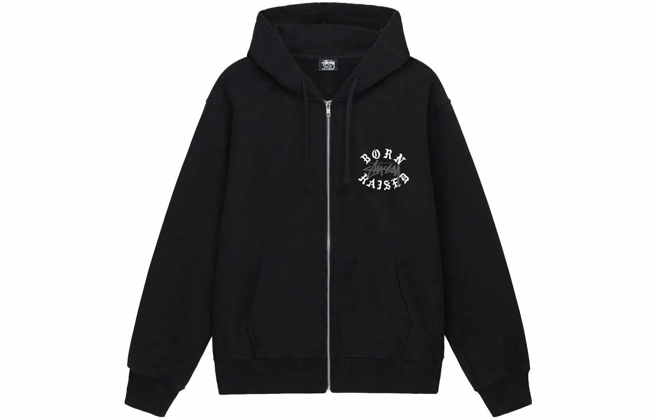 Stussy x BORN x RAISED SS23 Logo ZIP HogoOODIE Logo