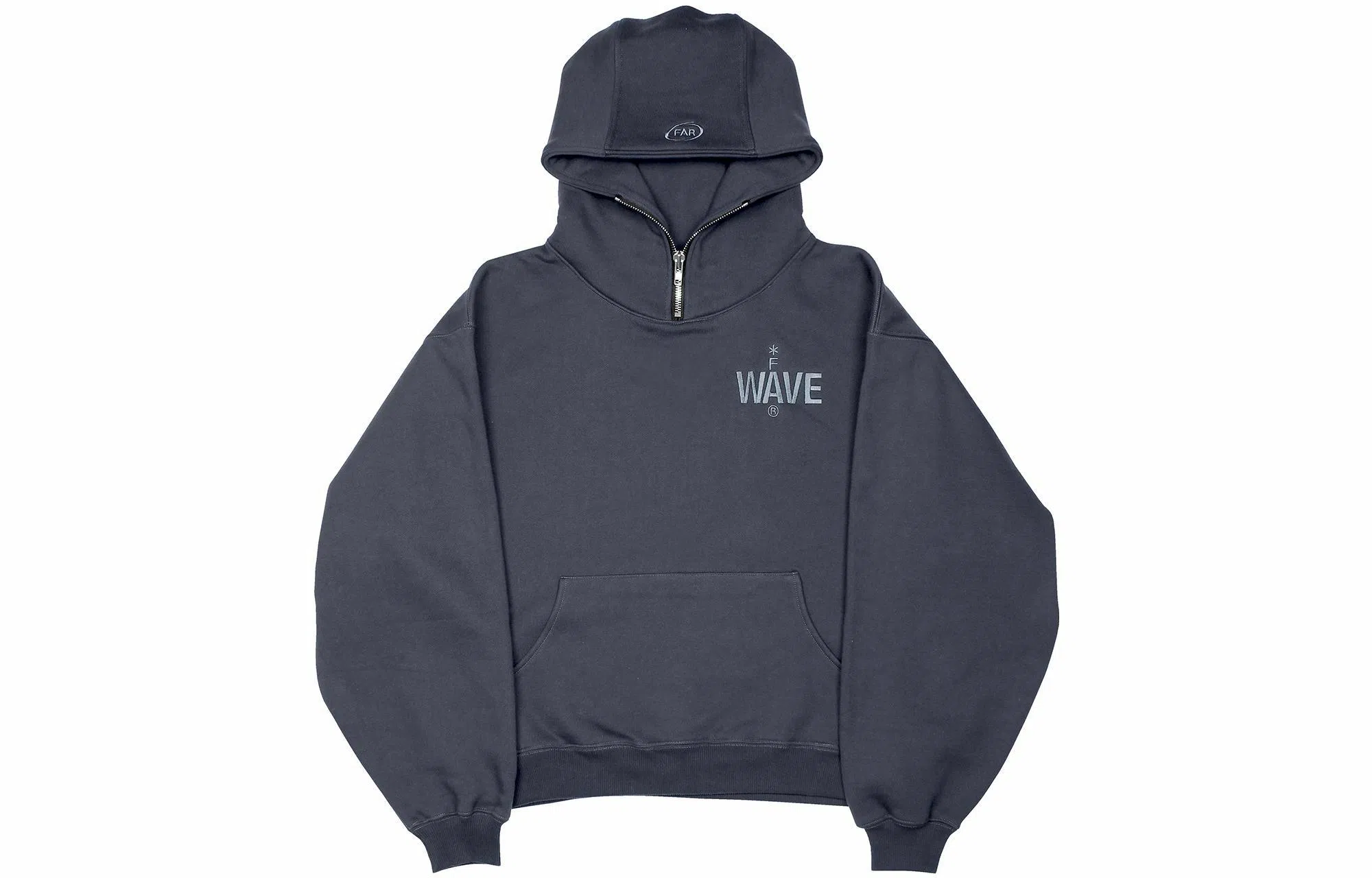 FARFROMWHAT FW22 Wave Hoodie India Ink Logo