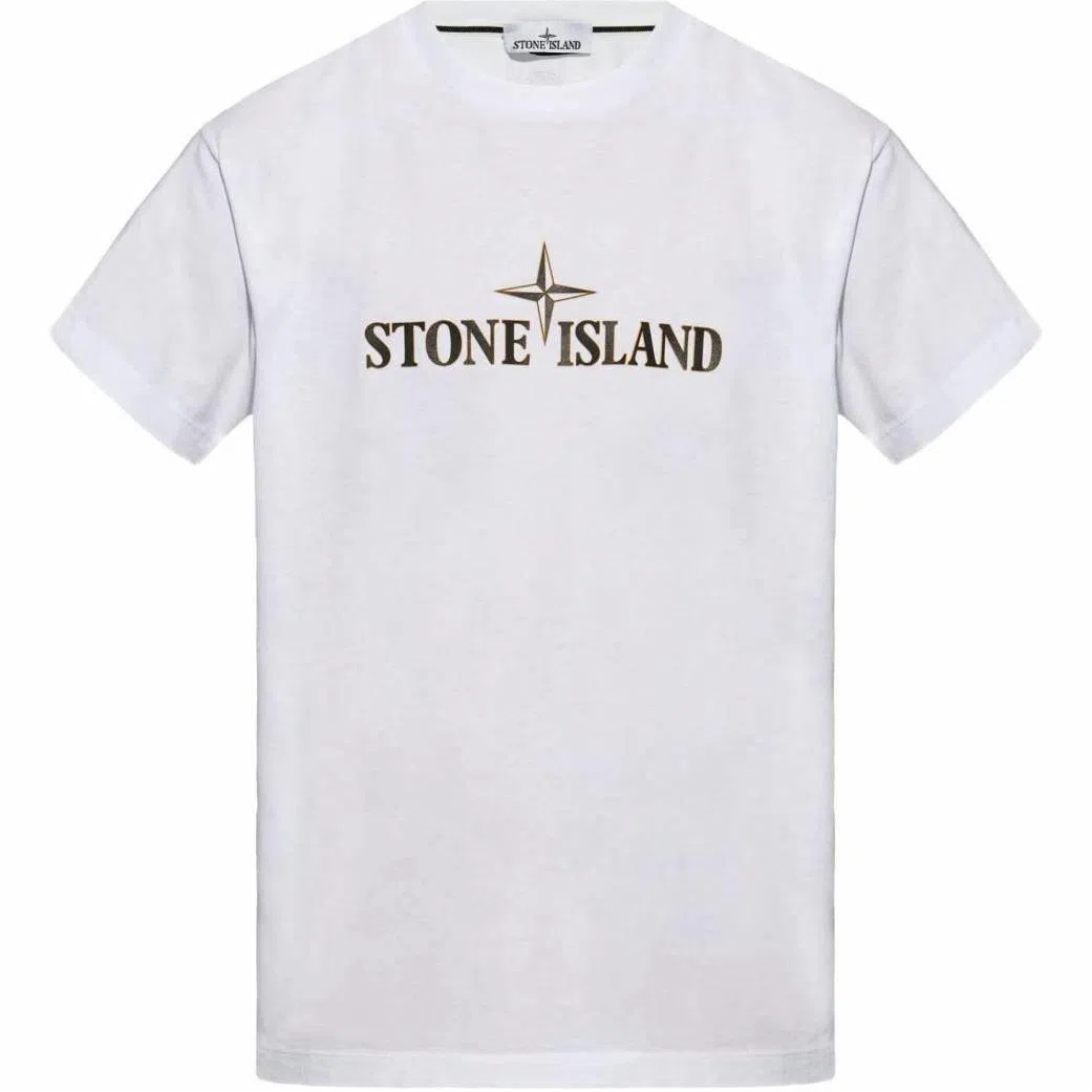 Stone Island FW24 Logo Crewneck T-Shirt White
