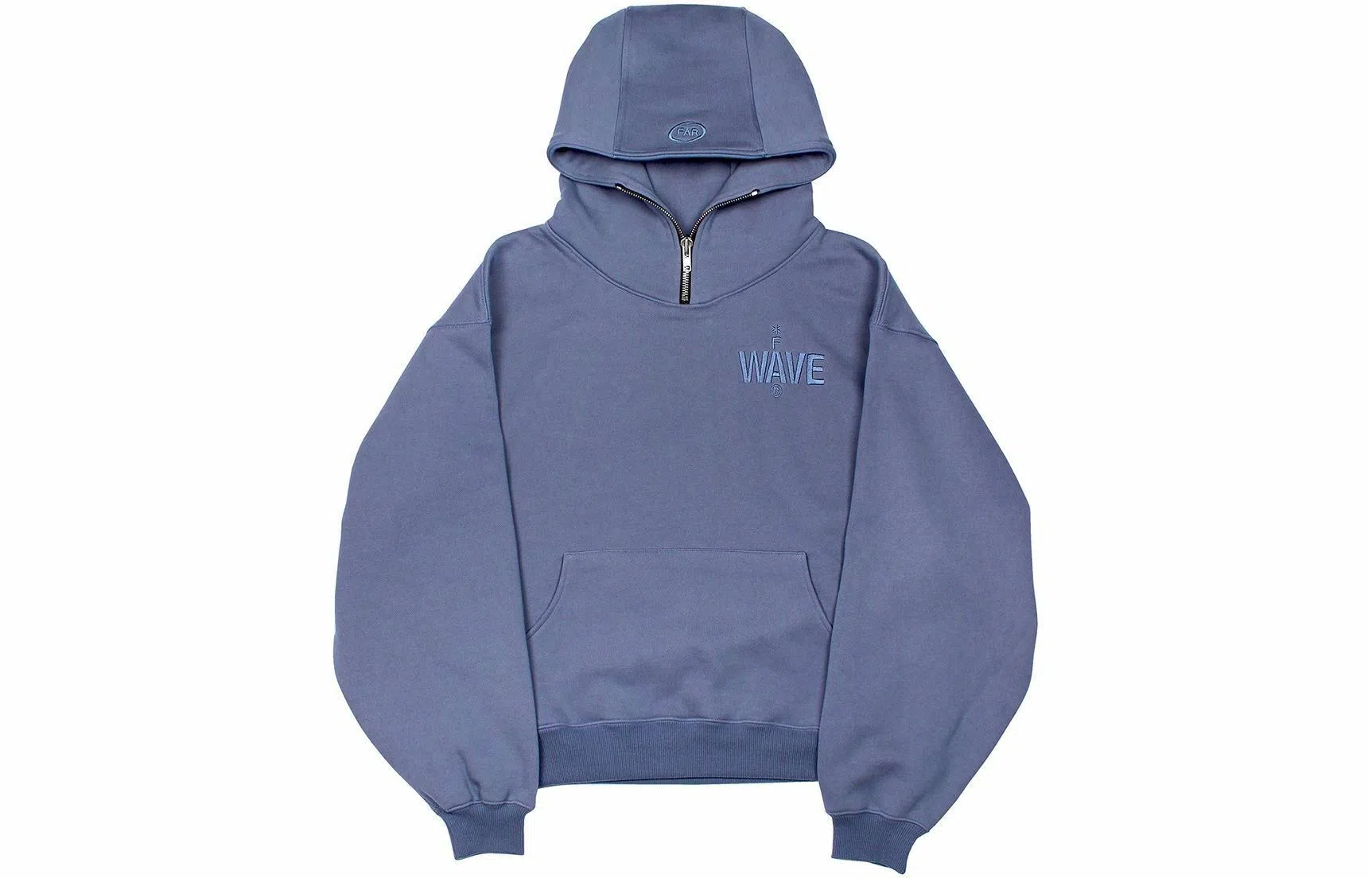 FARFROMWHAT Wave Hoodie Blue Ice