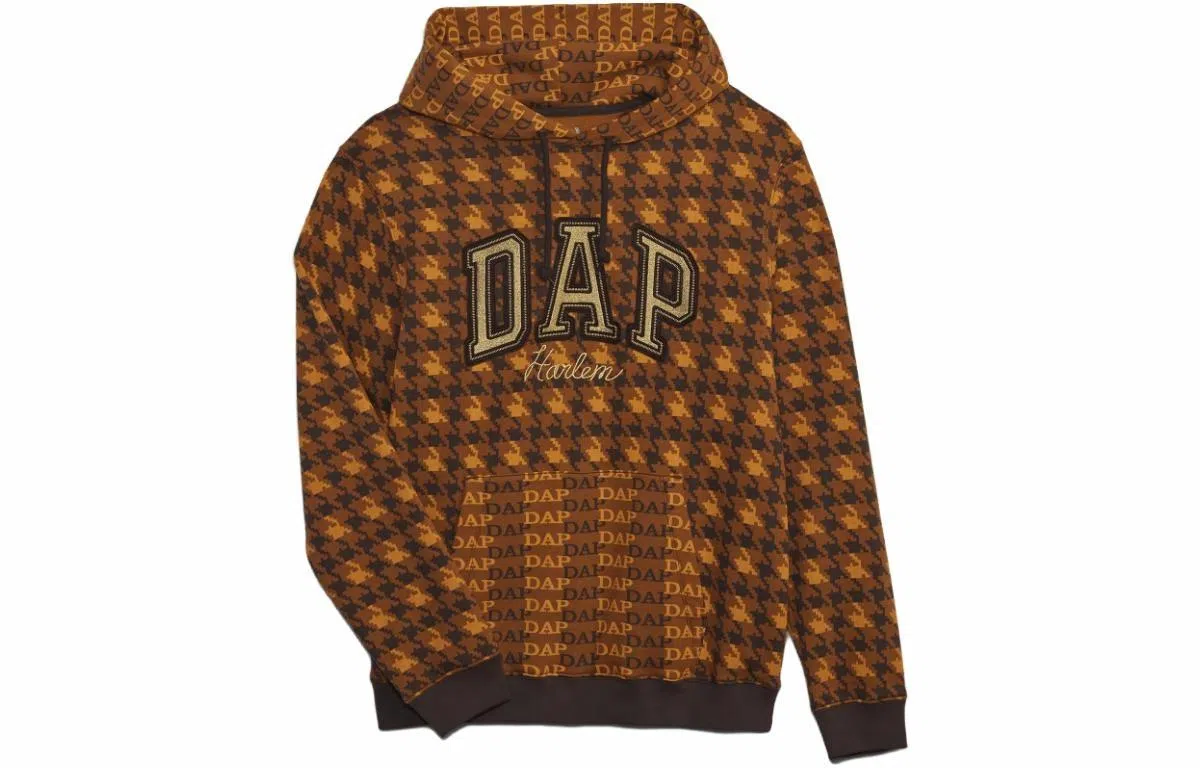 GAP x Dapper Dan Houndstooth Hoodie Brown