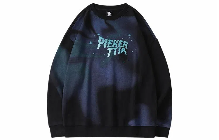 LAMLICKA Gradient Letter Crewneck Sweatshirt