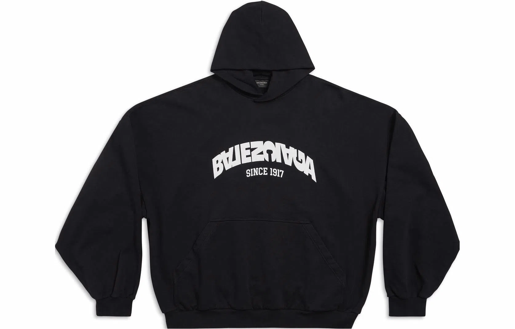 Balenciaga FW23 Logo Hoodie Black