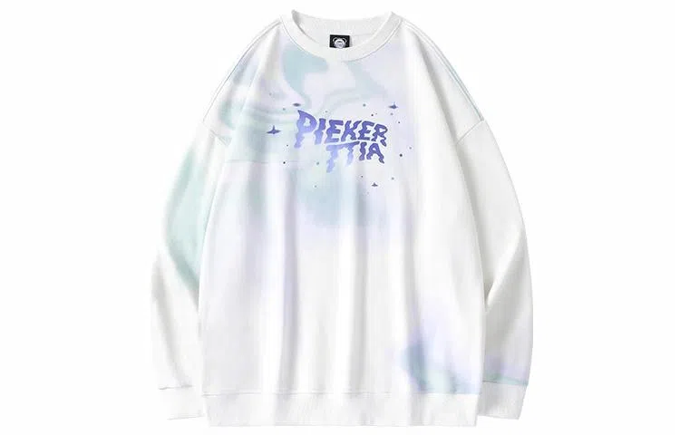 LAMLICKA Gradient Letter Crewneck Sweatshirt